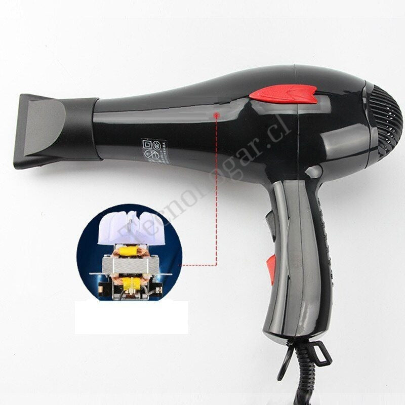 Secador De Cabello Pelo Peluqueria Profecional Regulable Negro