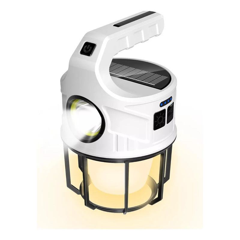 Lámparas De Mano Farol Solar Luz Recargable Patio Colgante Negro