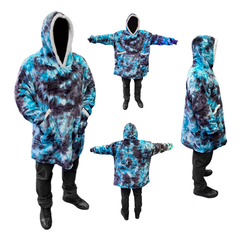 Poncho Sherpa Frazada De Chiporro Felpa Con Capucha Invierno