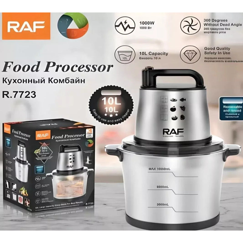 Procesador De Alimento 10 Litros Plateado 1000w Plateado
