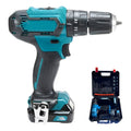 Taladro Inalámbrico Atornillador Portátil Recargable Cargado Azul 50 Hz