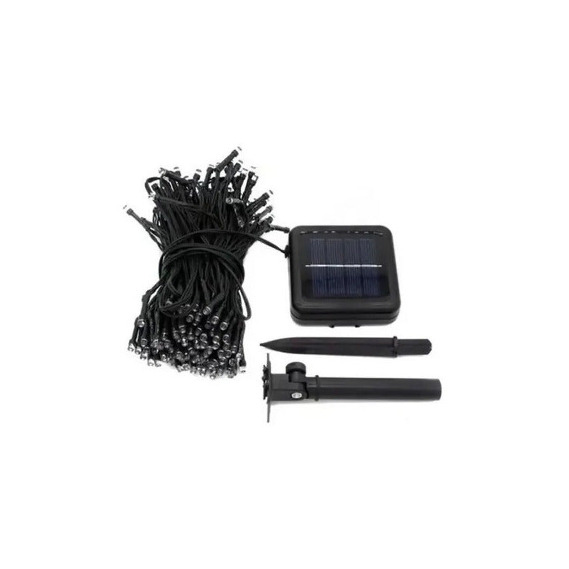 Luces Guirnalda Solar 100 Led Cálidas Cálido 10 Metros