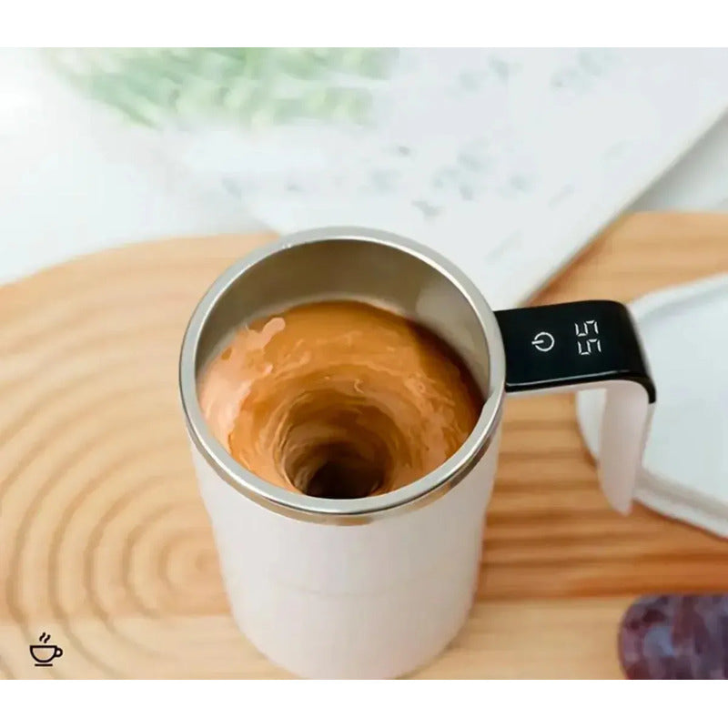 Taza Mezcladora Auto Agitable Café Bebidas Térmica Blanco