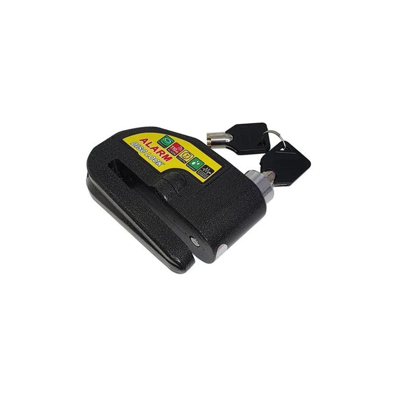 Candado Sml Con Alarma De Sonido Y Freno De Disco Para Moto Negro
