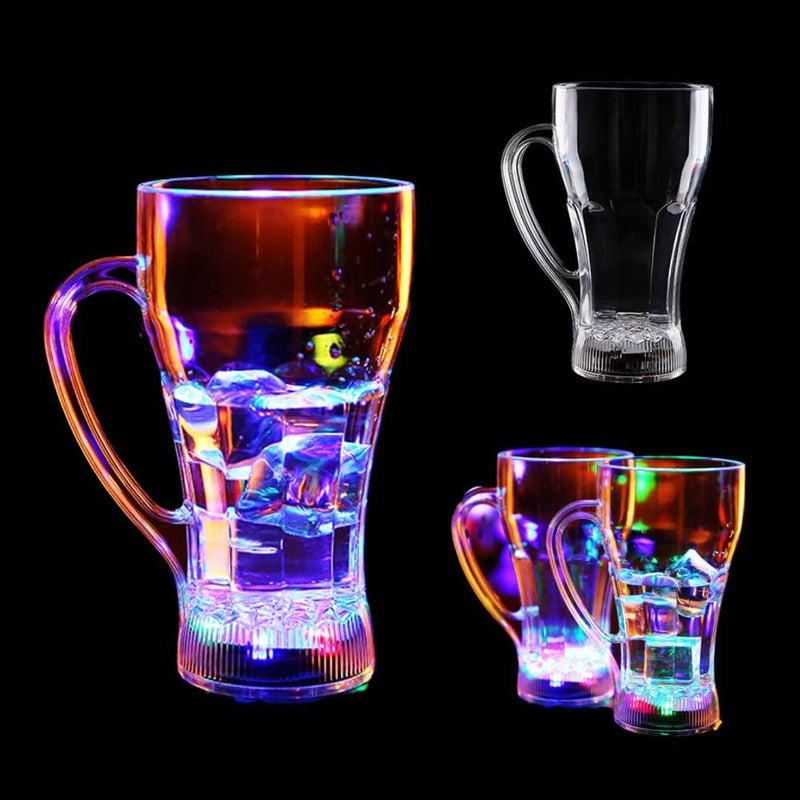 Pack X4 Vasos Luminosos Led Tazón De Colores Copete Cotillon Colores