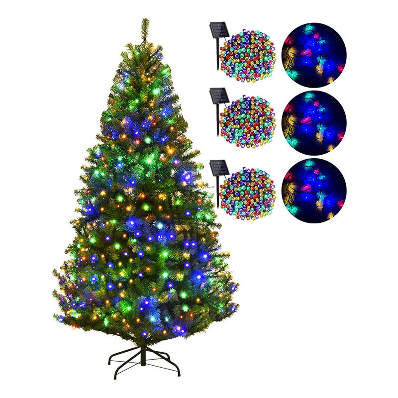 Arbol De Navidad Con Base + 6 Luces Solares Modelos Variados