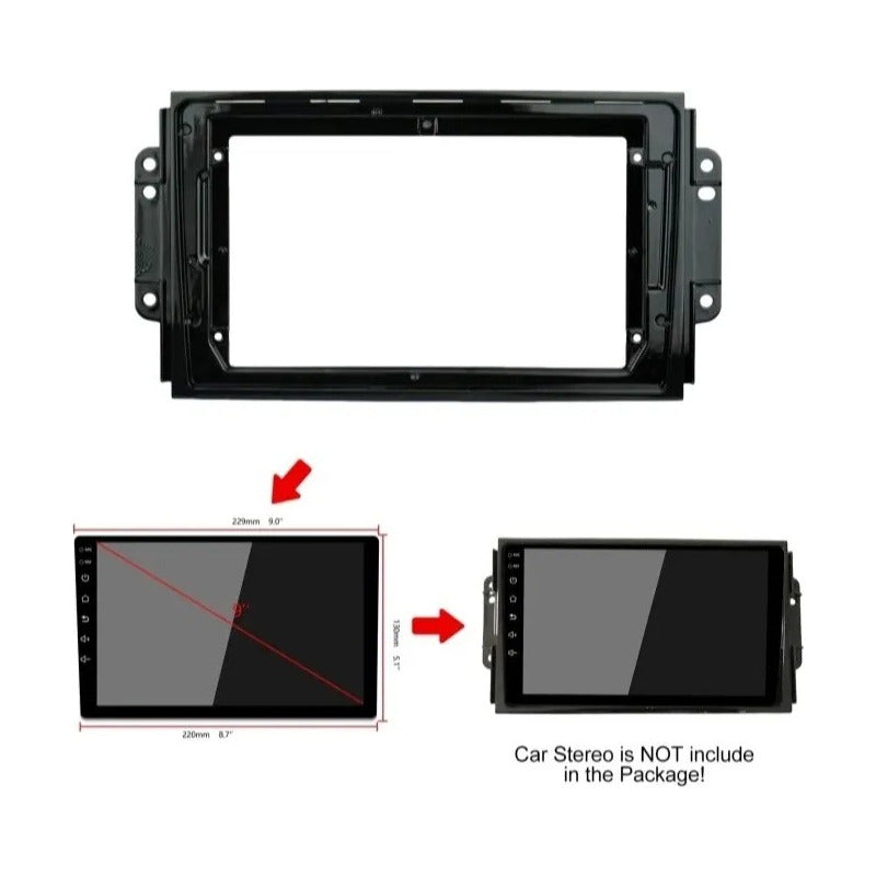 Bisel Adaptador Radio Chery Tiggo 2 - 3 2016+ De 9 Pulgadas 1000