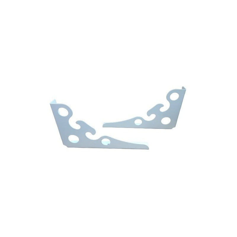 2 Soportes Ángulos Triangulares De Metal Resistente Colgador Blanco