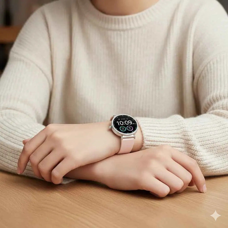 Smartwatch Reloj Inteligente Bluetooth Llamadas 2.1 Deportiv Blanco Milanés Rosa Claro