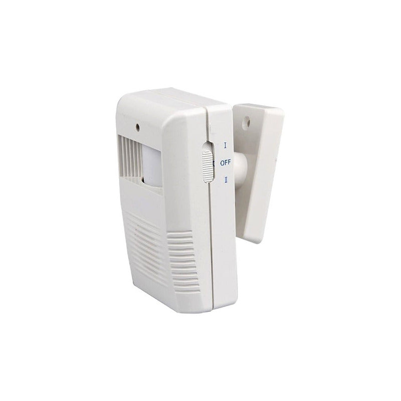 Timbre Inalámbrico V-zorr Sensor Movimiento 2 Melodías Cobertura 2m Blanco
