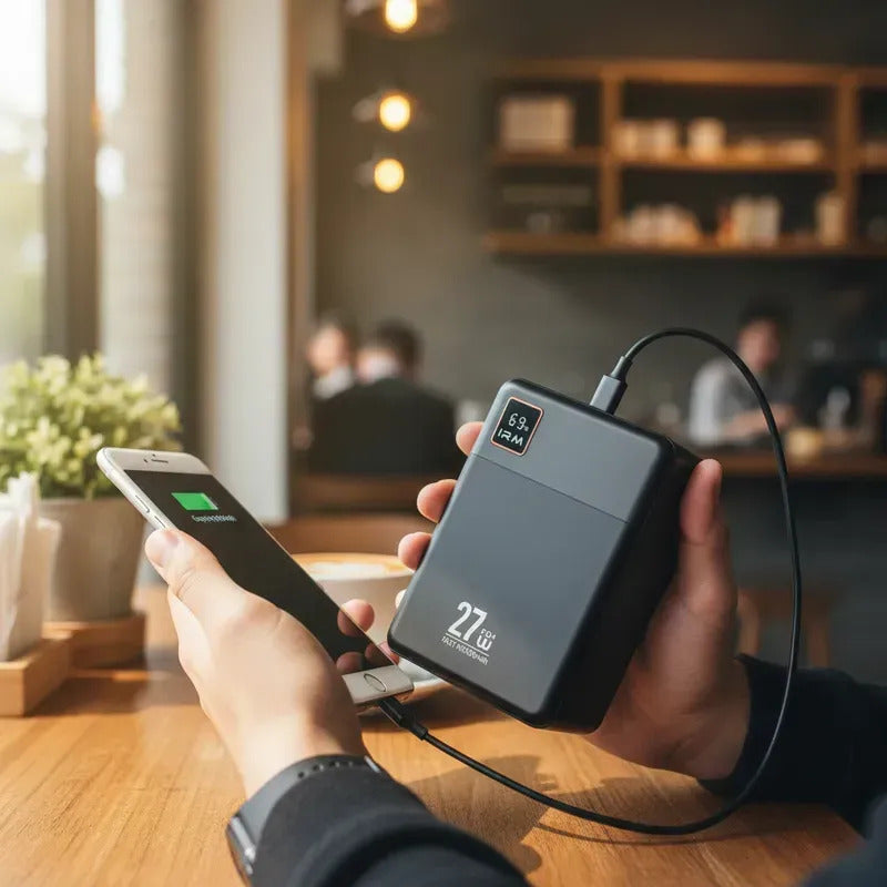 Power Bank Banco De Energía Alta Capacidad 80000mah Linterna Negro