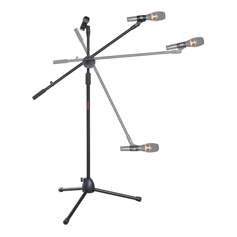 Soporte Pedestal De Micrófono Con Boom Metálico / Atril Negro