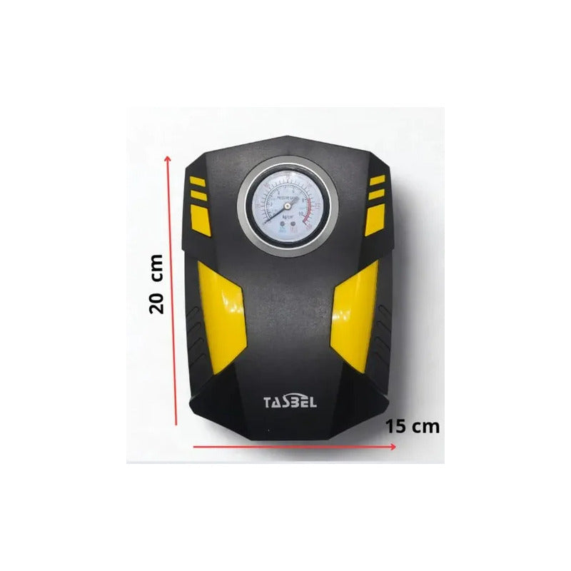 Compresor Aire Portátil Vehicular Neumáticos 220psi Con Manómetro Gris 50/60hz Monofásica