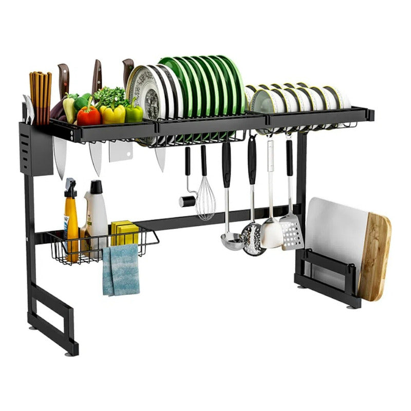 Escurridpremium Xl Secador De Platos 85 Cm Secador Loza Negro - 228217