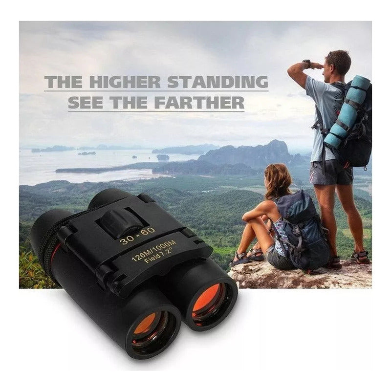 Mini Binoculares Binocular 30x60 Profesionales Prismaticos Negro