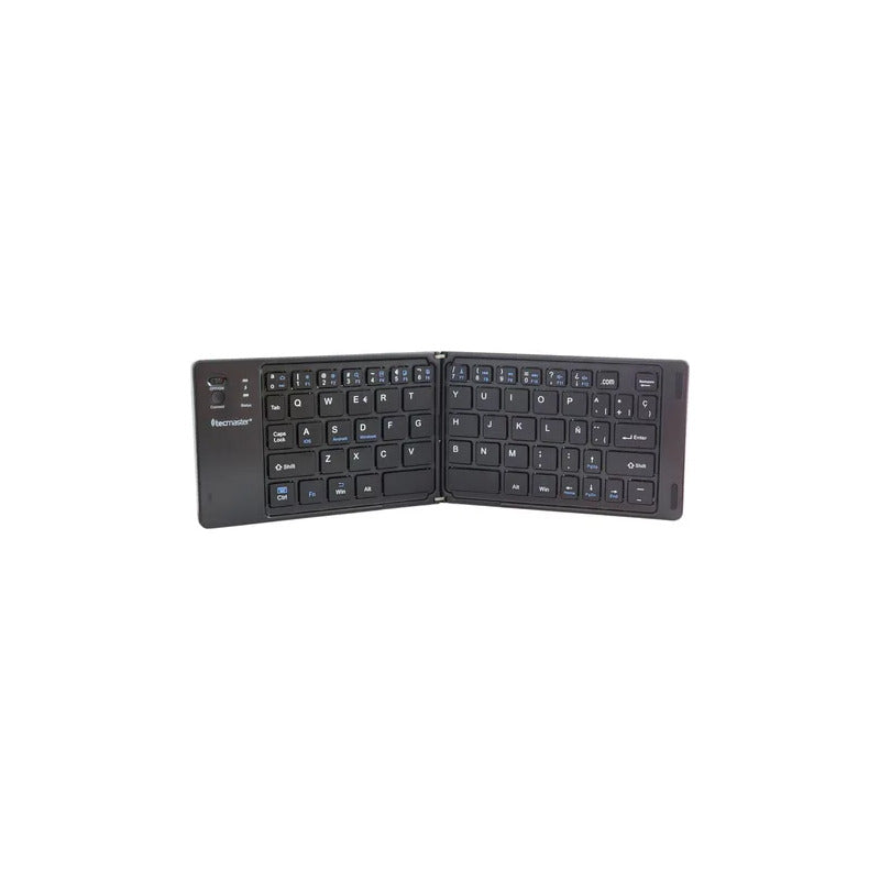Teclado Qwerty Mini-teclado Plegable Bt Recargable Tipo-c Negro Español Latinoamérica